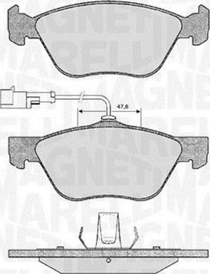 Magneti Marelli 363916060101 - Bremžu uzliku kompl., Disku bremzes adetalas.lv