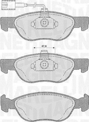 Magneti Marelli 363916060102 - Bremžu uzliku kompl., Disku bremzes adetalas.lv