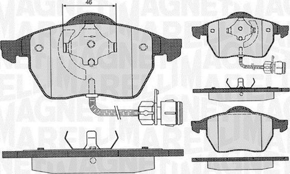 Magneti Marelli 363916060130 - Bremžu uzliku kompl., Disku bremzes adetalas.lv