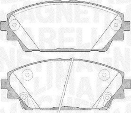 Magneti Marelli 363916060808 - Bremžu uzliku kompl., Disku bremzes adetalas.lv