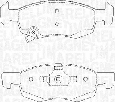 Magneti Marelli 363916060813 - Bremžu uzliku kompl., Disku bremzes adetalas.lv