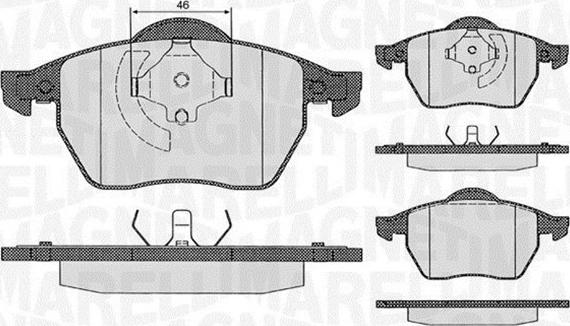 Magneti Marelli 363916060260 - Bremžu uzliku kompl., Disku bremzes adetalas.lv