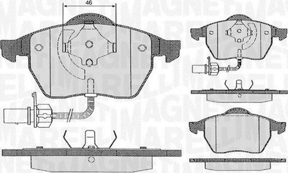 Magneti Marelli 363916060261 - Bremžu uzliku kompl., Disku bremzes adetalas.lv