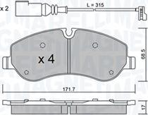 Magneti Marelli 363916061165 - Bremžu uzliku kompl., Disku bremzes adetalas.lv