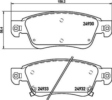 HELLA 8DB 355 033-441 - Bremžu uzliku kompl., Disku bremzes adetalas.lv