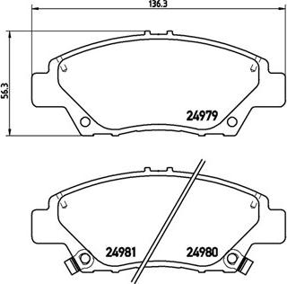 Japanparts JPA433 - Bremžu uzliku kompl., Disku bremzes adetalas.lv