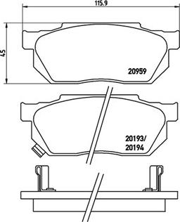 Magneti Marelli 363700428008 - Bremžu uzliku kompl., Disku bremzes adetalas.lv