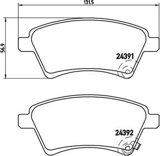 Magneti Marelli 363700423105 - Bremžu uzliku kompl., Disku bremzes adetalas.lv