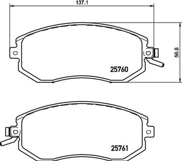 BENDIX Braking BPD2267 - Bremžu uzliku kompl., Disku bremzes adetalas.lv