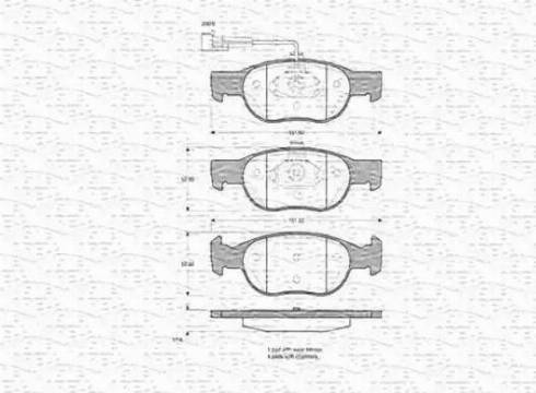 Magneti Marelli 363702160340 - Bremžu uzliku kompl., Disku bremzes adetalas.lv