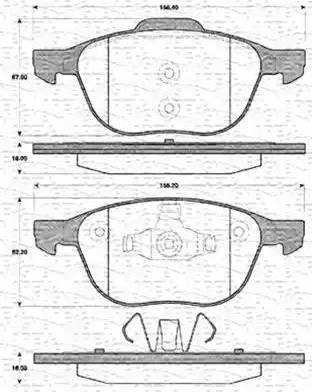 Magneti Marelli 363702161410 - Bremžu uzliku kompl., Disku bremzes adetalas.lv