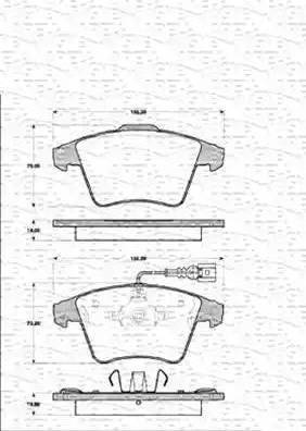 Magneti Marelli 363702161392 - Bremžu uzliku kompl., Disku bremzes adetalas.lv