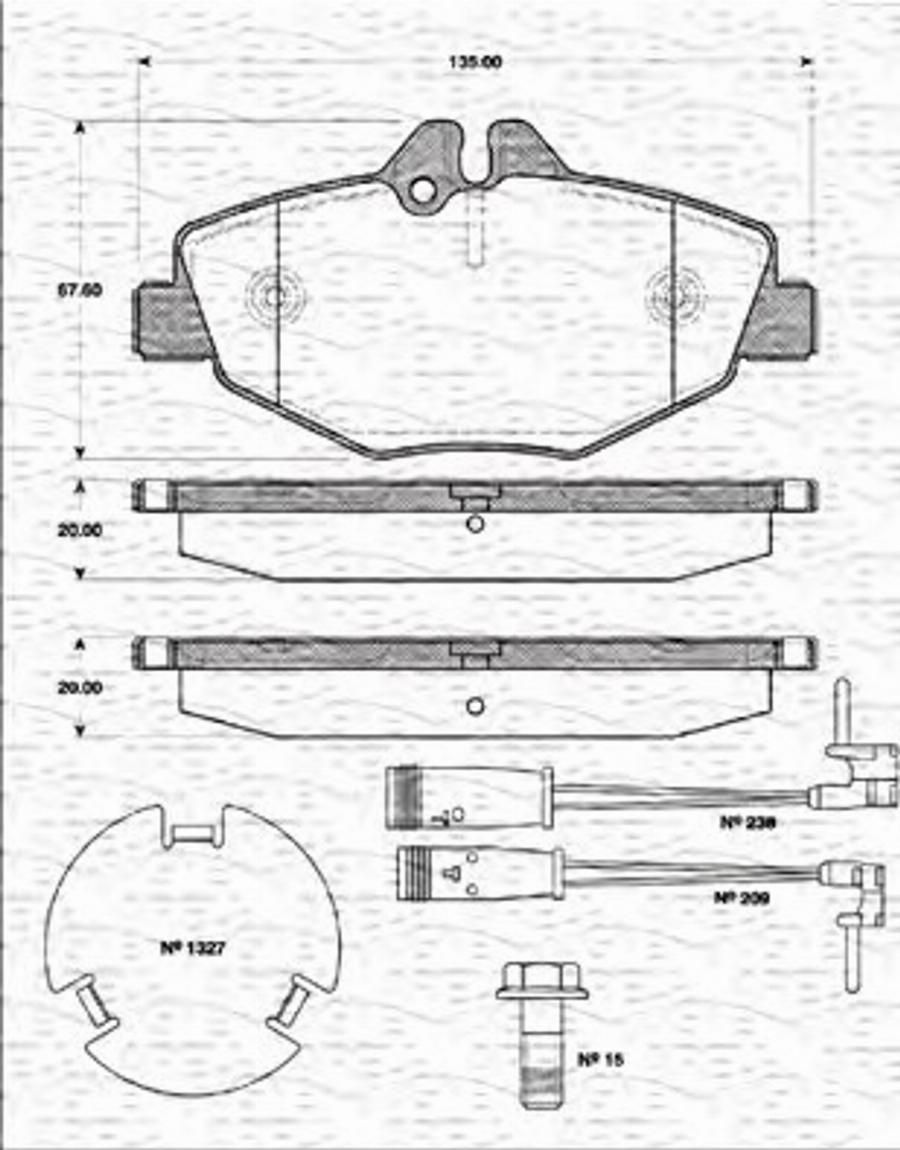 Magneti Marelli 363702161299 - Bremžu uzliku kompl., Disku bremzes adetalas.lv