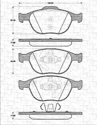 Magneti Marelli 363702161249 - Bremžu uzliku kompl., Disku bremzes adetalas.lv