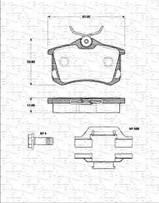 Magneti Marelli 363702161258 - Bremžu uzliku kompl., Disku bremzes adetalas.lv