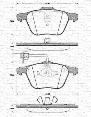 Magneti Marelli 363702161228 - Bremžu uzliku kompl., Disku bremzes adetalas.lv