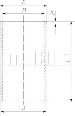 MAHLE 039 WV 42 00 - Cilindra čaula adetalas.lv