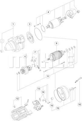 MAHLE MS 354 - Starteris adetalas.lv