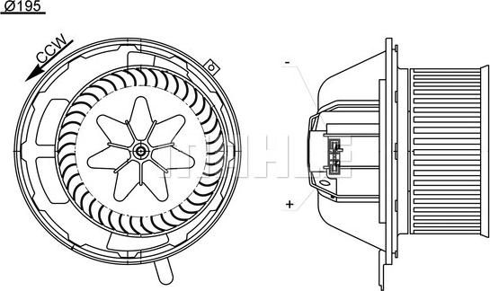 MAHLE AB 194 000S - Salona ventilators adetalas.lv