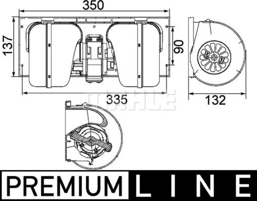 MAHLE AB 85 000P - Salona ventilators adetalas.lv