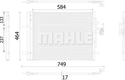 MAHLE AC 934 000S - Kondensators, Gaisa kond. sistēma adetalas.lv