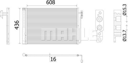 MAHLE AC 937 000S - Kondensators, Gaisa kond. sistēma adetalas.lv