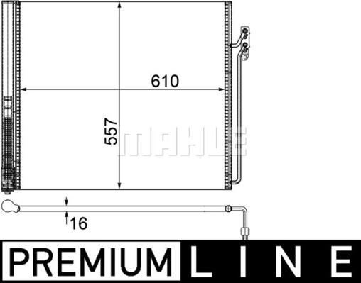 MAHLE AC 586 000P - Kondensators, Gaisa kond. sistēma adetalas.lv