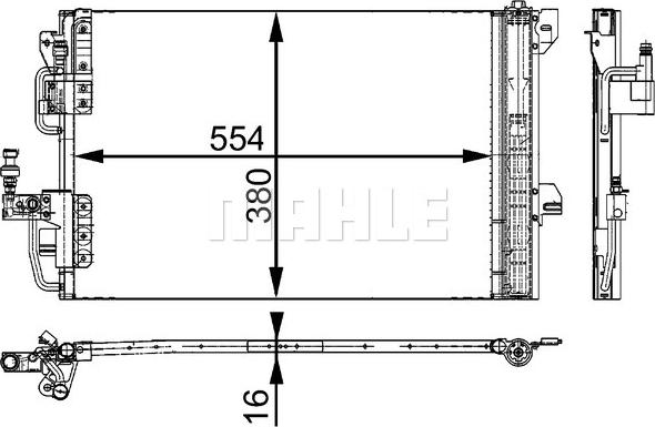 MAHLE AC 665 000S - Kondensators, Gaisa kond. sistēma adetalas.lv