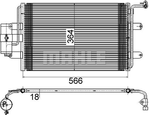 MAHLE AC 180 000S - Kondensators, Gaisa kond. sistēma adetalas.lv