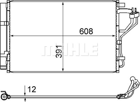 MAHLE AC 867 000S - Kondensators, Gaisa kond. sistēma adetalas.lv