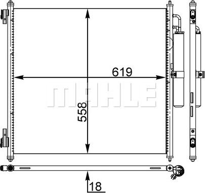 MAHLE AC 37 000S - Kondensators, Gaisa kond. sistēma adetalas.lv