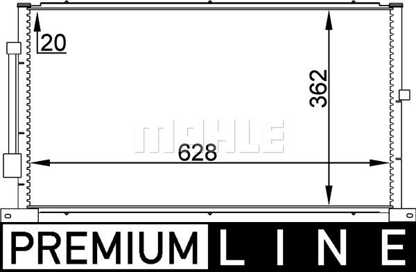 MAHLE AC 258 000P - Kondensators, Gaisa kond. sistēma adetalas.lv