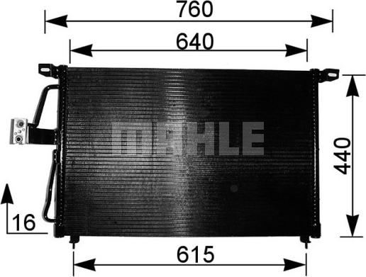 MAHLE AC 224 000S - Kondensators, Gaisa kond. sistēma adetalas.lv