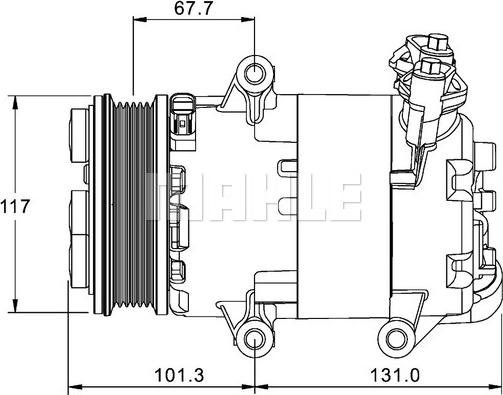 MAHLE ACP 1330 000P - Kompresors, Gaisa kond. sistēma adetalas.lv