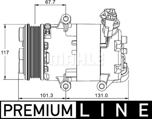 MAHLE ACP 1330 000P - Kompresors, Gaisa kond. sistēma adetalas.lv