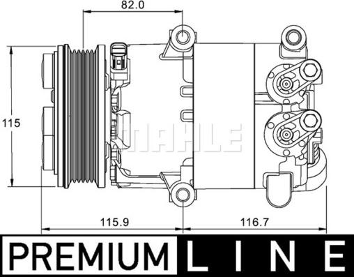 MAHLE ACP 1332 000P - Kompresors, Gaisa kond. sistēma adetalas.lv