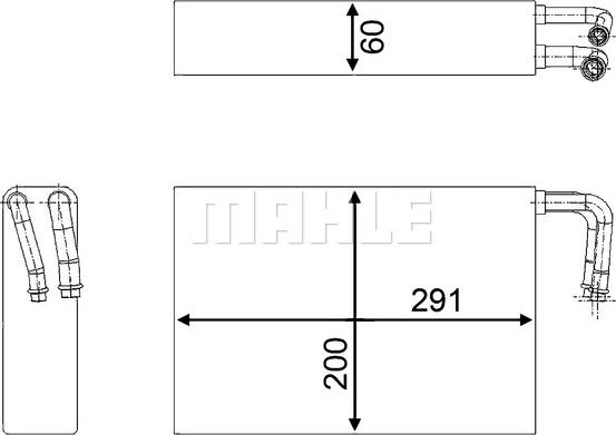 MAHLE AE 86 000S - Iztvaikotājs, Gaisa kondicionēšanas sistēma adetalas.lv