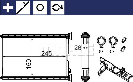 MAHLE AH 242 000S - Siltummainis, Salona apsilde adetalas.lv