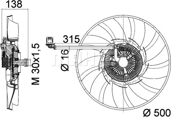 MAHLE CFF 471 000P - Ventilators, Motora dzesēšanas sistēma adetalas.lv