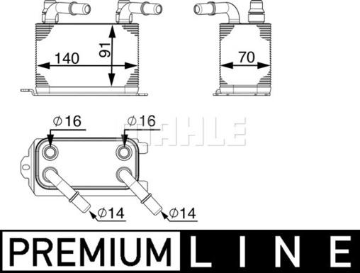 MAHLE CLC 65 000P - Eļļas radiators, Motoreļļa adetalas.lv