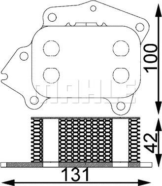 MAHLE CLC 194 000S - Eļļas radiators, Motoreļļa adetalas.lv