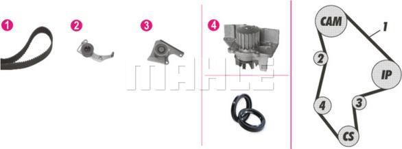 MAHLE CPK 41 000P - Ūdenssūknis + Zobsiksnas komplekts adetalas.lv