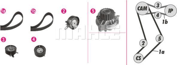 MAHLE CPK 43 000P - Ūdenssūknis + Zobsiksnas komplekts adetalas.lv