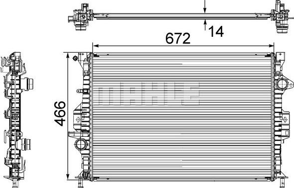 MAHLE CR 906 000S - Radiators, Motora dzesēšanas sistēma adetalas.lv