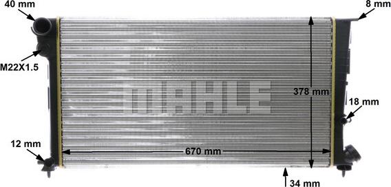 MAHLE CR 471 000S - Radiators, Motora dzesēšanas sistēma adetalas.lv