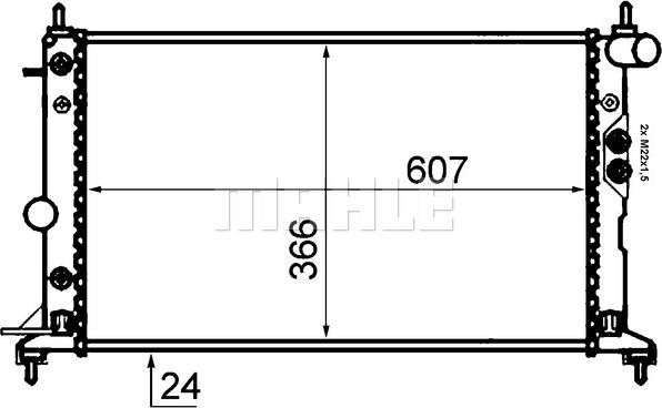 MAHLE CR 562 000S - Radiators, Motora dzesēšanas sistēma adetalas.lv