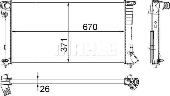 MAHLE CR 504 000S - Radiators, Motora dzesēšanas sistēma adetalas.lv