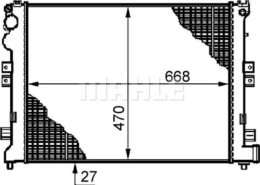 MAHLE CR 587 000S - Radiators, Motora dzesēšanas sistēma adetalas.lv
