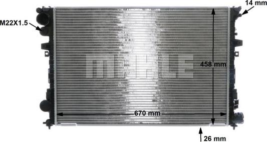 MAHLE CR 587 000S - Radiators, Motora dzesēšanas sistēma adetalas.lv