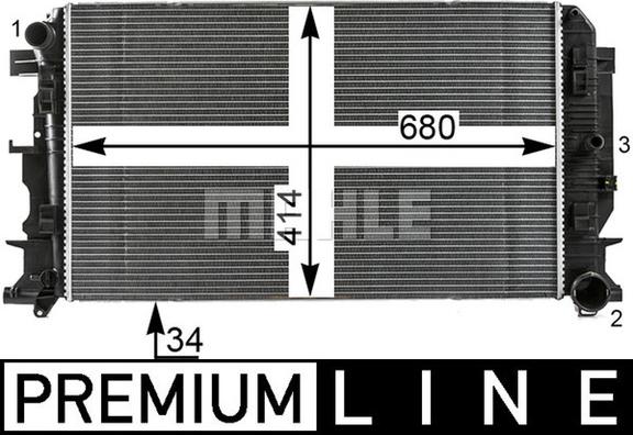 MAHLE CR 61 000P - Radiators, Motora dzesēšanas sistēma adetalas.lv